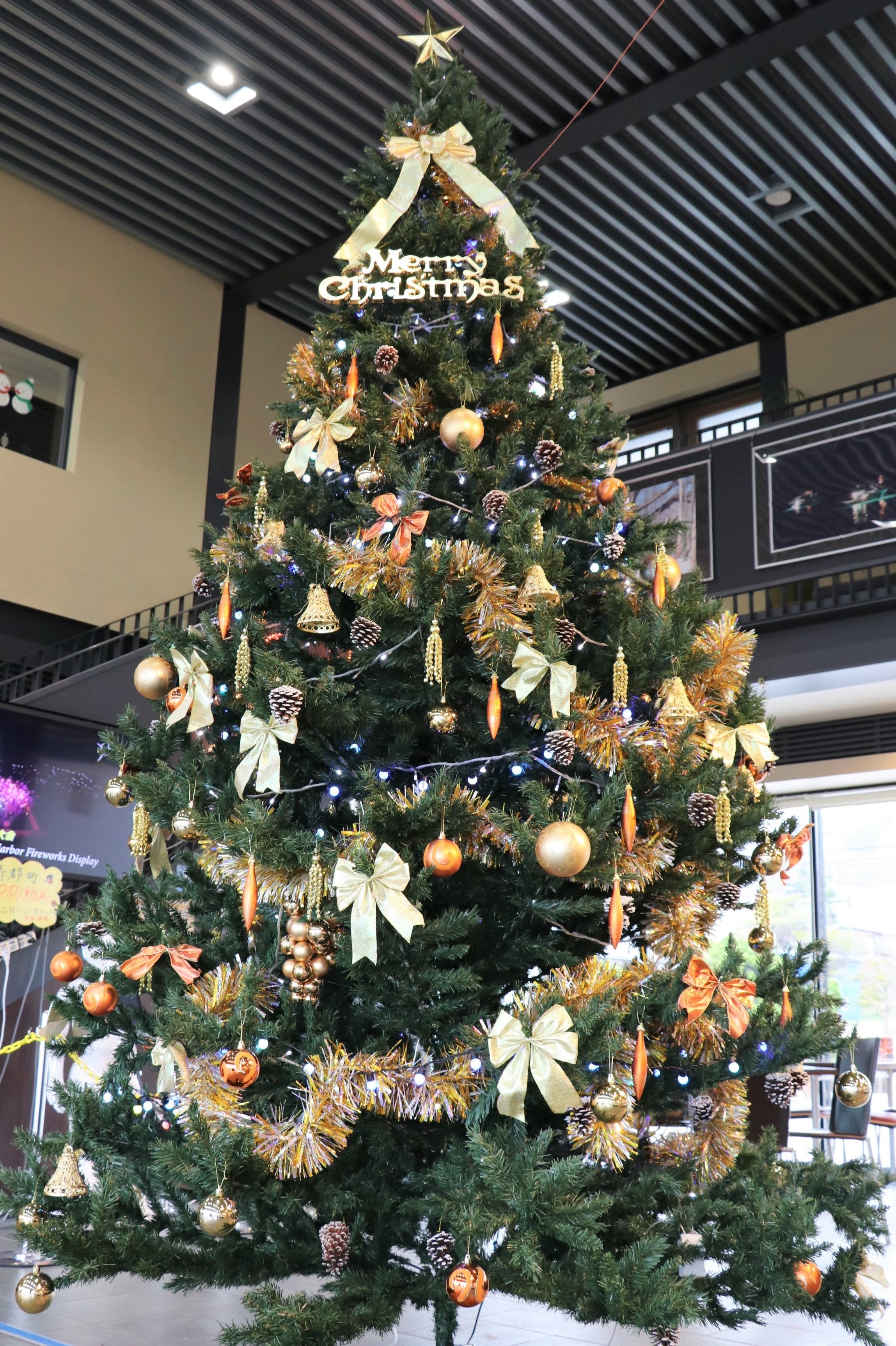 道の駅の大きなクリスマスツリー 寿都観光物産協会